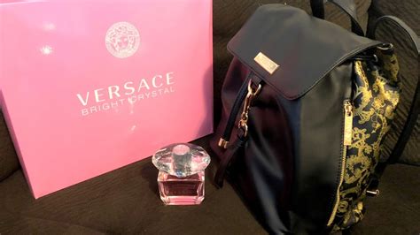 versace free backpack with perfume|Versace cologne with free backpack.